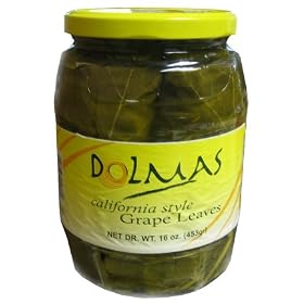 California Style Grape Leaves (DOLMAS) DR. WT. 16oz (453g)