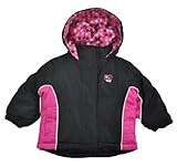 Faded Glory Infant Girls 3 In 1 Outerwear System Jacket (24M, Rich Black)