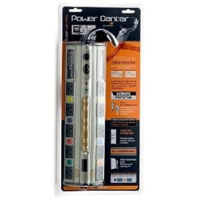 DigiTV Pro Power Center Surge Protector for Phone, Fax, & Home Theater Equipment