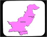 Decorated Mouse Pad with map, pakistan, vector