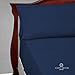 Cosy House Collection Premium Rayon Derived from Bamboo Bed Sheet Set - Cooling Blend - Deep Pocket, Ultra Soft & Breathable Bedding - 4 Piece Set (Queen, Navy Blue)