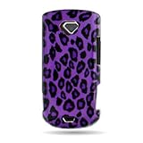 WIRELESS CENTRAL Brand Hard Snap-on Shield with PURPLE BLACK LEOPARD Design ....