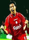 Robbie Fowler Liverpool FC Pop Art Canvas Print