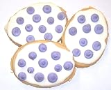 Scott's Cakes White Iced Easter Egg Sugar Cookie with Lavender Polka-Dots in a Decorative Mini Tin