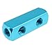 uxcell 1/4 inchesBSPT 3 way Threaded Aluminum Air Inline Splitter Manifold Block