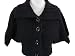 Nine West Button Front Short Sleeve Cableknit Sweater Black Small