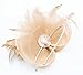 Women Lady Fascinator Hat with Headband Wedding Halloween Tea Party Derby Accessory Khaki