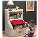Lift and Hide Storage Chest and Bookcase - Red