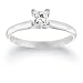 14k White Gold Princess-Cut Solitaire Diamond Engagement Ring (1/3 ct, H-I Color, SI2-I1 Clarity), Size 7