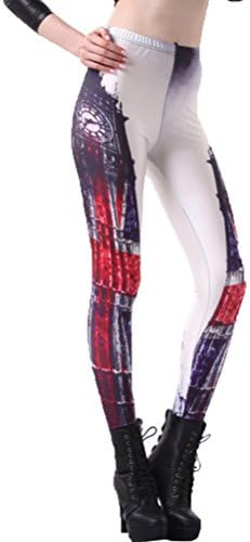 Skinny Yoga Women England Flag St George's Cross World Cup Pants Jeggings Tights