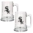 Chicago White Sox MLB 2pc 15oz Glass Tankard Set- Primary Logo by Great American Products