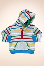 Pure Cotton Striped Hooded Top