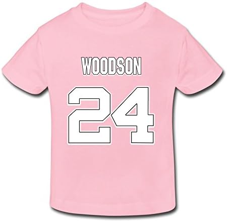 SHUA BABY Kid's Toddler Charles Woodson 24 T-shirt Age 2-6 Pink 5-6 Toddler