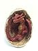 PTC 4.75 Inch Red Dragon Hatchling in Egg Casing Statue Figurine