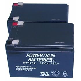 (2) 12 Volt 12AH Ebike Electric Scooter Battery E-Bike Boreem
