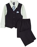 Nautica Dress Up Boys 2-7 Two Color Stripe Vest Set