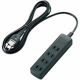 ELECOM 雷ガードタップ ゲーム用 2P式4個口 2.5m ブラック T-GMK01-2425BK