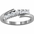 14K White Gold Diamond Seven-Stone Anniversary Ring - 0.35 Ct.
