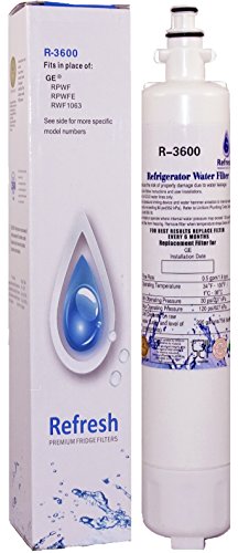 Refresh R-3600 GE RPWF Smartwater Comparable Water Filter for Refrigerator (not for RPWFE)