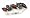 Triple Marquise Cut Garnet and Marcasite Sterling Silver Ring