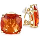 Kate Spade New York Large Faceted Red Clip Ear
