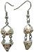 Teeny Weeny Pink Polka Dot Bikini Dangle Earrings with Crystal
