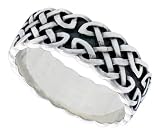 Gent's 5/16 (8 mm) Sterling Silver Celtic Knot Band