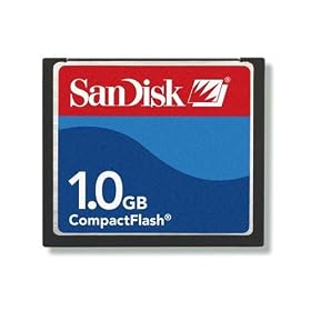 SanDisk SDCFB-1024-A10 1GB CF Type 1 Card (Retail Package)