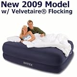 2009 Velvetaire Flocking Intex Queen Raised Memory Foam Airbed w/ Built-in Remote AC-Pump