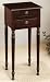 Traditional Cherry Finish Plant Stand / Side Table with Storage