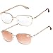 Fullwosing 2 Pairs Bifocal Reading Glasses +3.00 Mens Womens Everyday Use Readers Eyewear Light Metal Frame Far and Near Dual-Use Eyeglasses