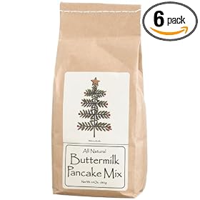 Brown Family Farm All Natural Buttermilk Pancake Mix, Holiday Tree Artwork, 24-Ounce Bags (Pack of 6)