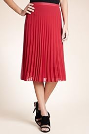 A-Line Plain Pleated Skirt