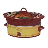 Rival SCVE500-A2 5-Quart Slow Cooking Crock Pot Cooker, Decorative Stoneware