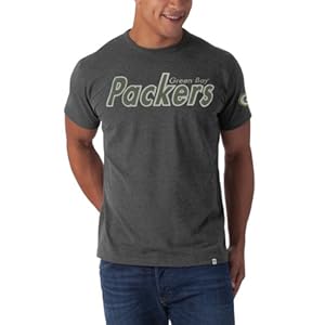 NFL Green Bay Packers Men's Fieldhouse Basic Tee, Large, Blacktop Grey