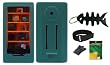 Green Silicone Skin Case Microsoft Zune HD 16GB 32GB Series Bundle kit Set + LCD Screen Protector + Adjustable Armband + Blet Clip + Fishbone Keychain