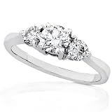 1/4ctw Three Stone Round Brilliant Diamond Engagement Ring (GH/I1) in 14k White Gold