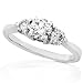 1/4ctw Three Stone Round Brilliant Diamond Engagement Ring (GH/I1) in 14k White Gold