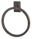 Murray Feiss BA2003PBR Signature Series 8-Inch x 7-Inch Towel Ring, Peruvian Bronze