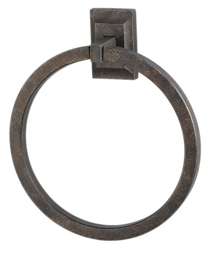 Murray Feiss BA2003PBR Signature Series 8-Inch x 7-Inch Towel Ring, Peruvian Bronze