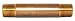 Trenton Pipe 11301X0030RR Red Brass Pipe Nipple, Seamless, Schedule 80, M-NPT Threaded Both Ends, Extra Heavy, 1/8