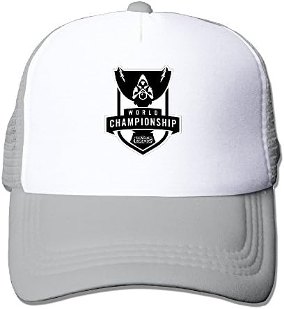 Adult League Of Legends World Championship Mesh Trucker Cap Hat-five Colors Ash
