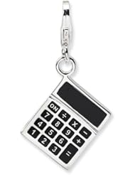 Sterling Silver 3-D Enameled Calculator w/Lobster Clasp Charm