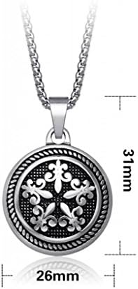Stainless Steel Pendant Unisex Necklace Round Shape Polishing Anti-allergy Perfect Gift