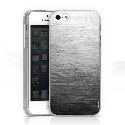 Skins Design für Betonwand mit Spotlight grau iPhone 5 - HardCover transparen...