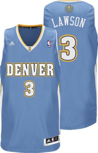 adidas Ty Lawson Denver Nuggets Revolution 30 Swingman Jersey - Powder Blue (Large)