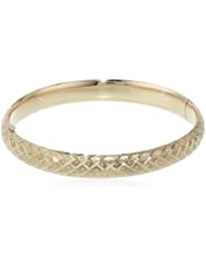 Duragold 14k Yellow Gold Engraved Bangle Bracelet (8mm )