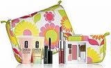Clinique New! Spring 2012 Gift Set with 7 Daily Essentials :Dramatically Different Moisturizing Lotion, Moisture Surge Extended Thirst Relief, Dual-ended Different Lipstick and Long Last Glosswear SPF 15, High Impact Mascara, Square Compact: Colour Surge Eye Shadow Trio and Soft-pressed Powder Blusher, 2 Applicators and Two Cosmetics Bag