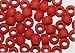 CINNABAR DEEP RED CORAL RUST MATTE FROSTED CROW BEADS PONY BEADS