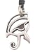 Udjat Seeing Eye Symbol Pewter Pendant Necklace